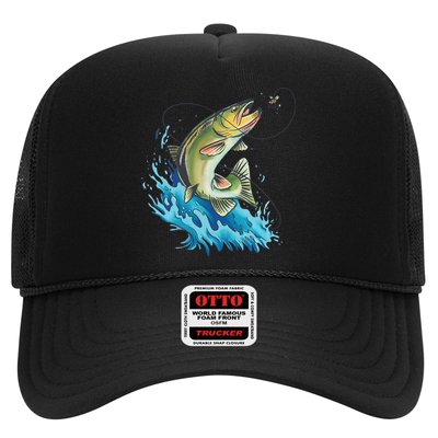 Bass Fishing Water Trucker Hat