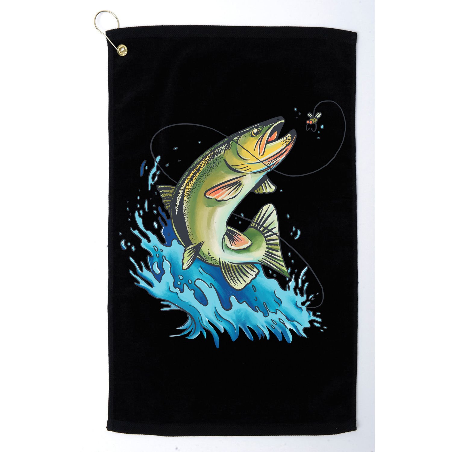 Bass Fishing Water Golf Towel