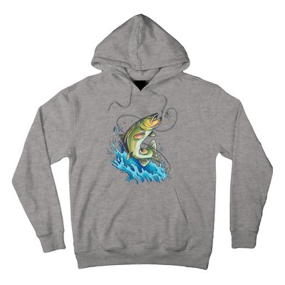 Bass Fishing Water Hoodie