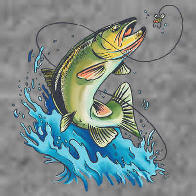 Bass Fishing Water T-Shirt