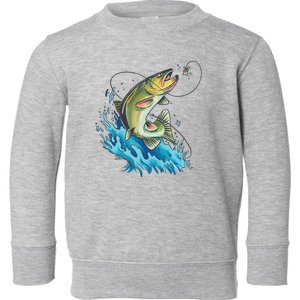 Bass Fishing Water Toddler Sweatshirt