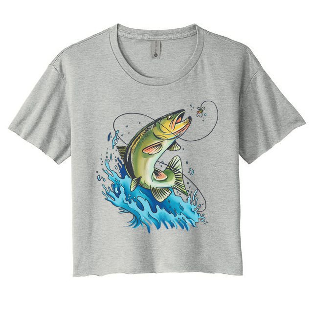 Bass Fishing Water Crop Top