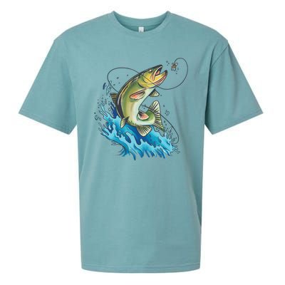 Bass Fishing Water Sueded Cloud Jersey T-Shirt