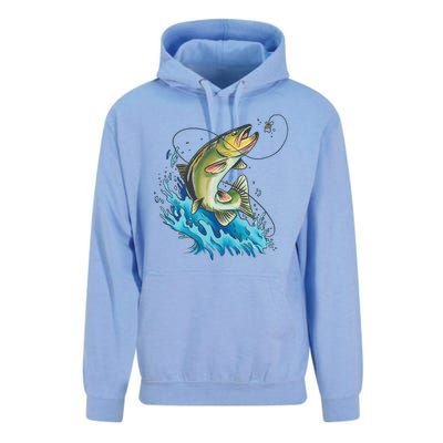 Bass Fishing Water Unisex Surf Hoodie