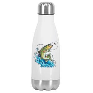 Bass Fishing Water Stainless Steel Insulated Water Bottle