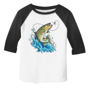 Bass Fishing Water Toddler Fine Jersey T-Shirt