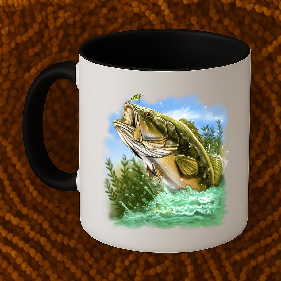 Bass In Action Mug