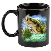 Bass In Action 11oz C Handle Ceramic Mug
