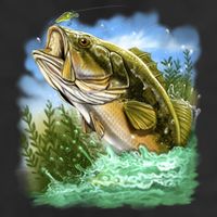 Bass In Action 11oz C Handle Ceramic Mug