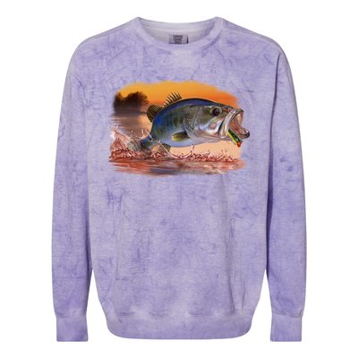 Bass Leaping Colorblast Crewneck Sweatshirt