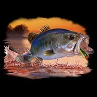 Bass Leaping Cooling Performance Crew T-Shirt