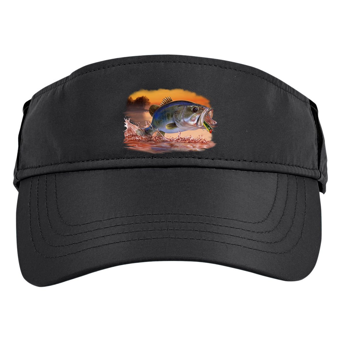 Bass Leaping Adult Drive Performance Visor