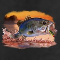 Bass Leaping Adult Drive Performance Visor