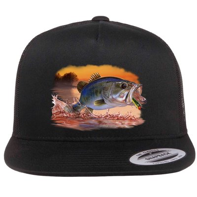 Bass Leaping Flatbill Hat