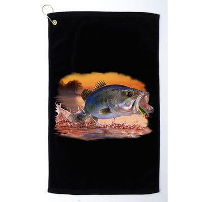 Bass Leaping Golf Towel