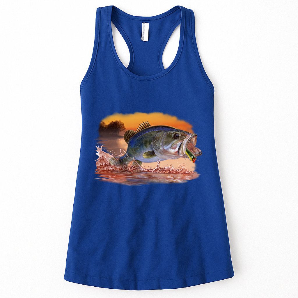 Bass Leaping Womens Tank Top
