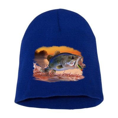Bass Leaping Short Acrylic Beanie