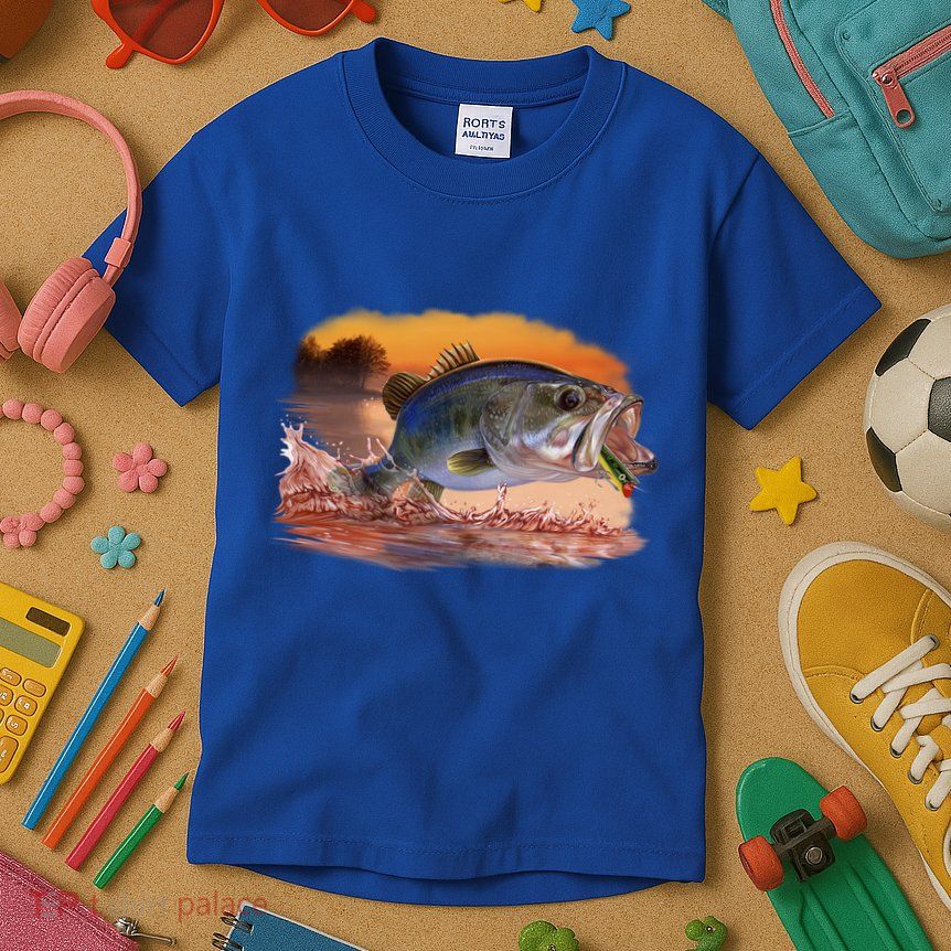 Bass Leaping Kids T-Shirt