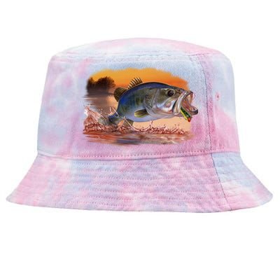 Bass Leaping Tie-Dyed Bucket Hat