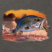 Bass Leaping Cotton Canvas Backpack