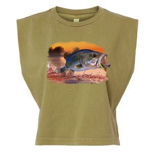 Bass Leaping Garment-Dyed Women's Muscle Tee