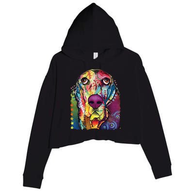 Basset Hound - Dog - Dean Russo Crop Fleece Hoodie