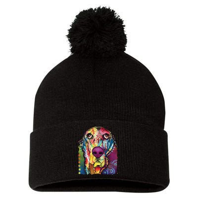 Basset Hound - Dog - Dean Russo Pom Pom 12in Knit Beanie