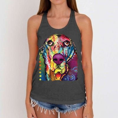 Basset Hound - Dog - Dean Russo Women's Knotted Racerback Tank