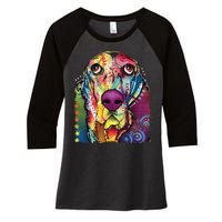 Basset Hound - Dog - Dean Russo Women's Tri-Blend 3/4-Sleeve Raglan Shirt