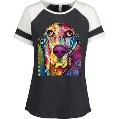 Basset Hound - Dog - Dean Russo Enza Ladies Jersey Colorblock Tee