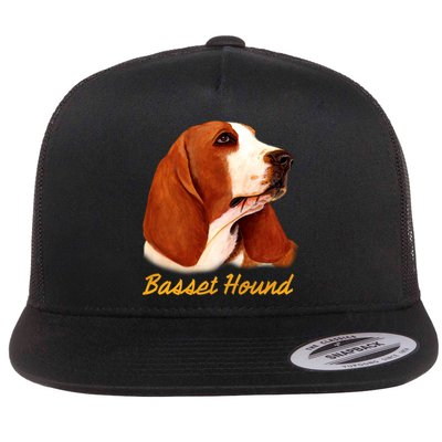 Basset Hound Dog Signature Portrait Flatbill Hat