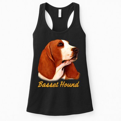 Basset Hound Dog Signature Portrait Womens Tank Top