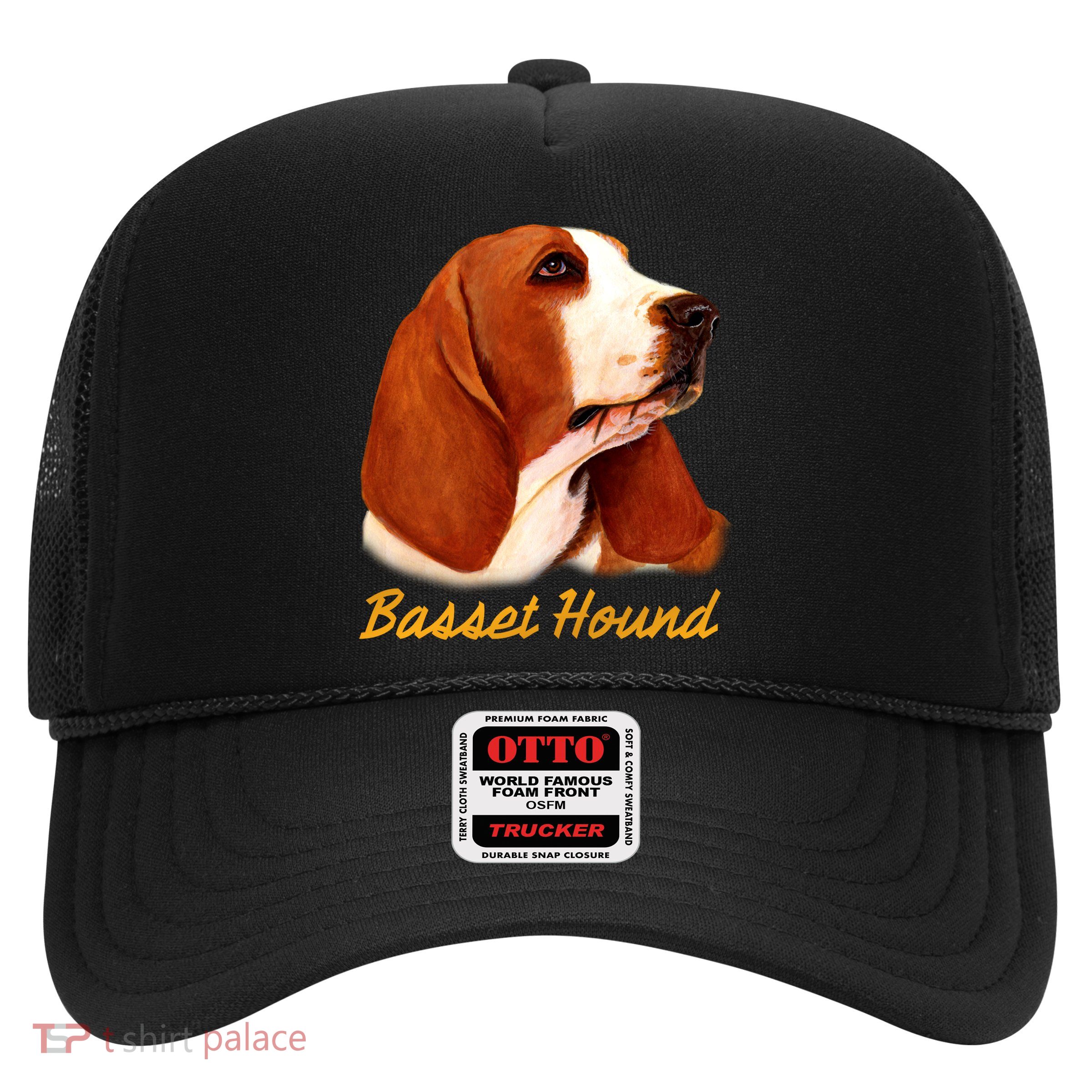 Basset Hound Dog Signature Portrait Trucker Hat