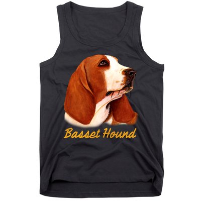 Basset Hound Dog Signature Portrait Tank Top