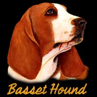 Basset Hound Dog Signature Portrait Zip Tote Bag