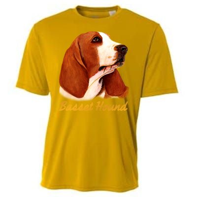 Basset Hound Dog Signature Portrait Cooling Performance Crew T-Shirt