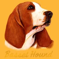 Basset Hound Dog Signature Portrait Cooling Performance Crew T-Shirt