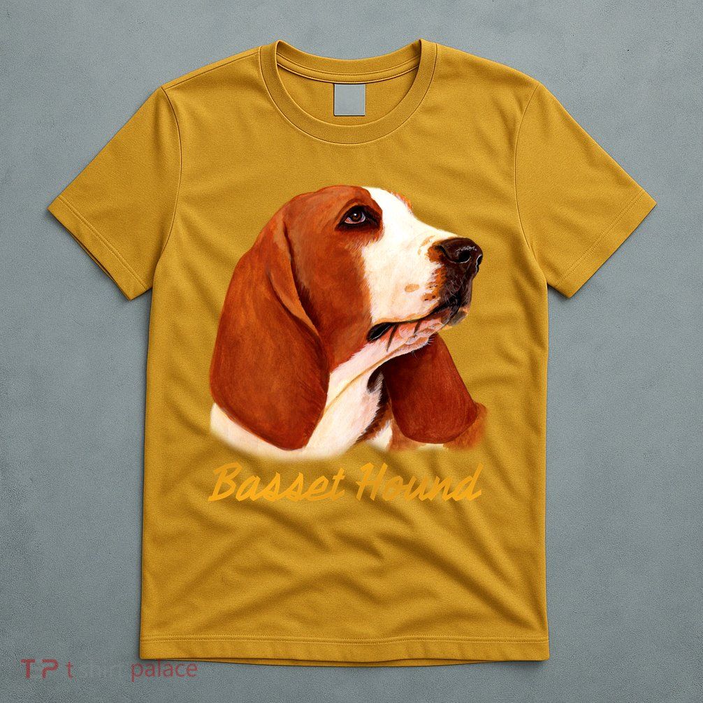 Basset Hound Dog Signature Portrait T-Shirt