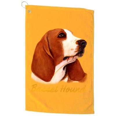 Basset Hound Dog Signature Portrait Golf Towel