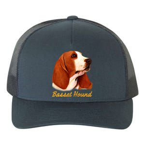 Basset Hound Dog Signature Portrait Yupoong Adult 5-Panel Trucker Hat