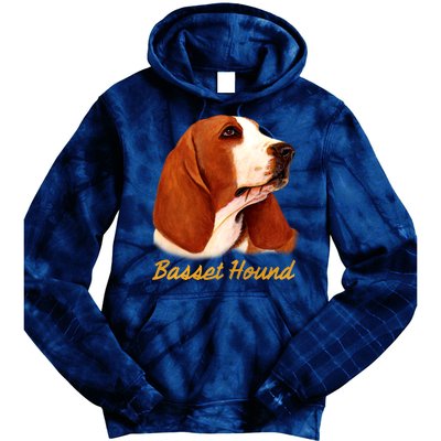 Basset Hound Dog Signature Portrait Tie Dye Hoodie