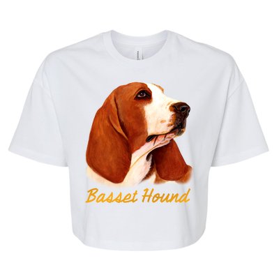 Basset Hound Dog Signature Portrait Bella+Canvas Jersey Crop Tee