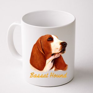 Basset Hound Dog Signature Portrait Coffee Mug