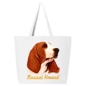 Basset Hound Dog Signature Portrait 25L Jumbo Tote