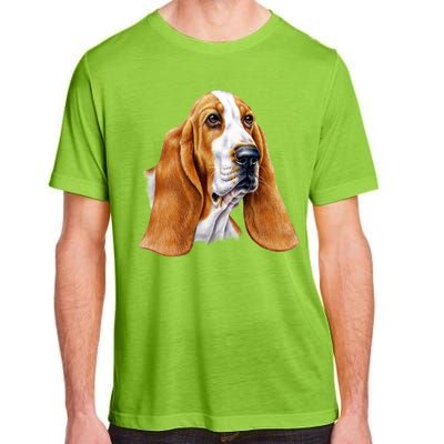 Basset Hound Face Adult ChromaSoft Performance T-Shirt