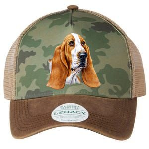 Basset Hound Face Legacy Tie Dye Trucker Hat