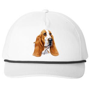 Basset Hound Face Snapback Five-Panel Rope Hat