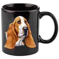 Basset Hound Face 11oz C Handle Ceramic Mug