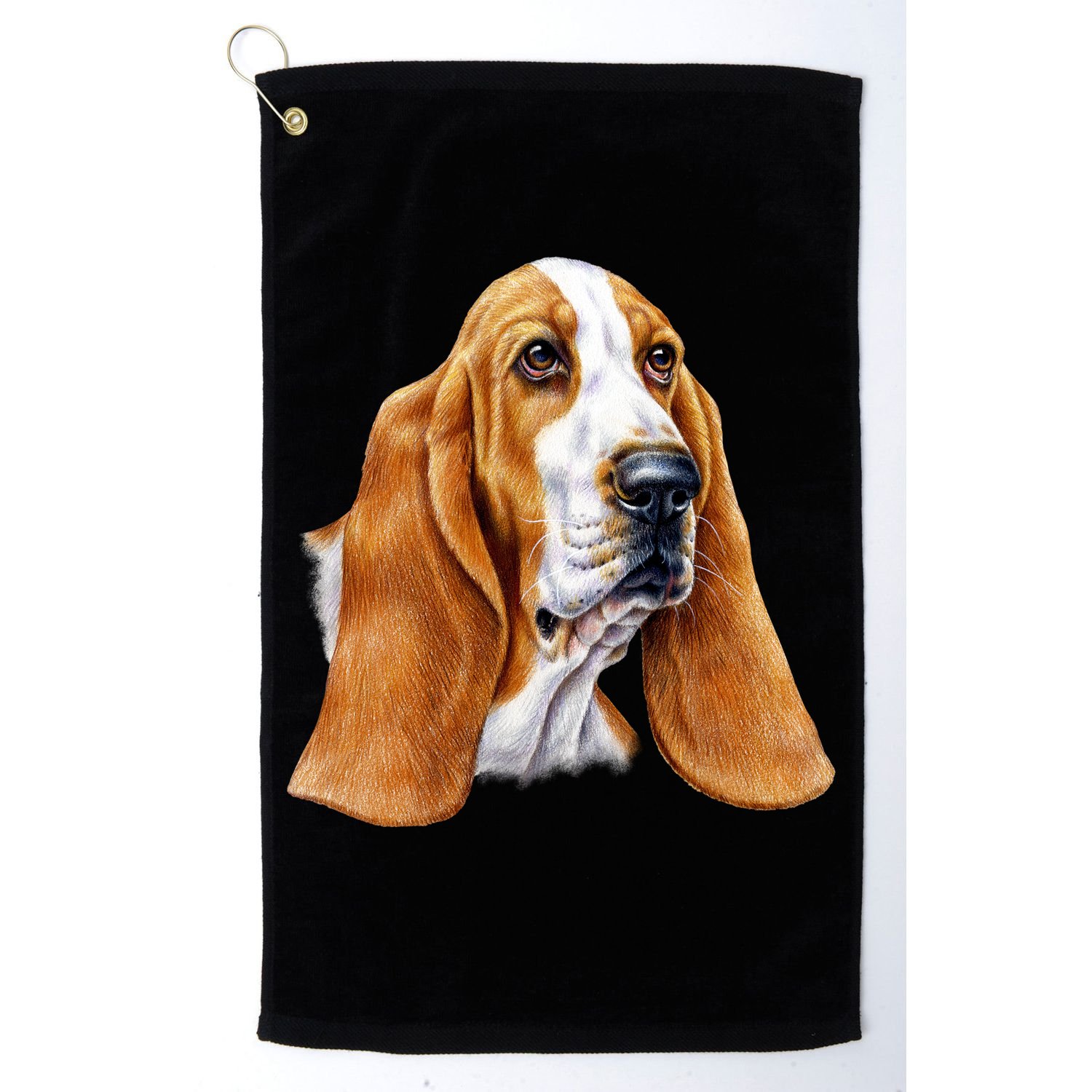 Basset Hound Face Golf Towel