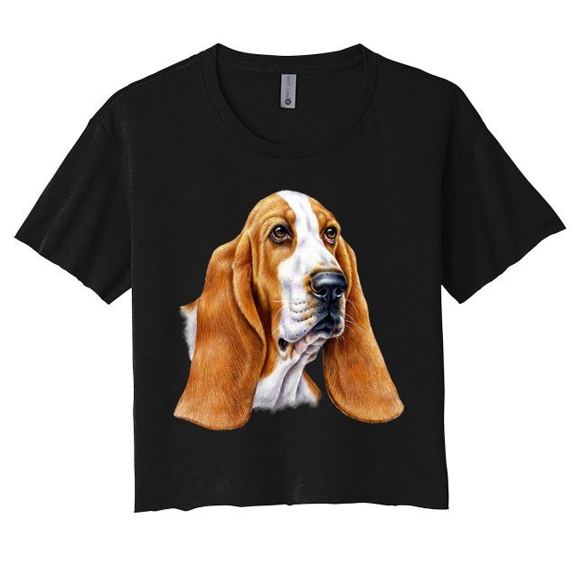 Basset Hound Face Crop Top